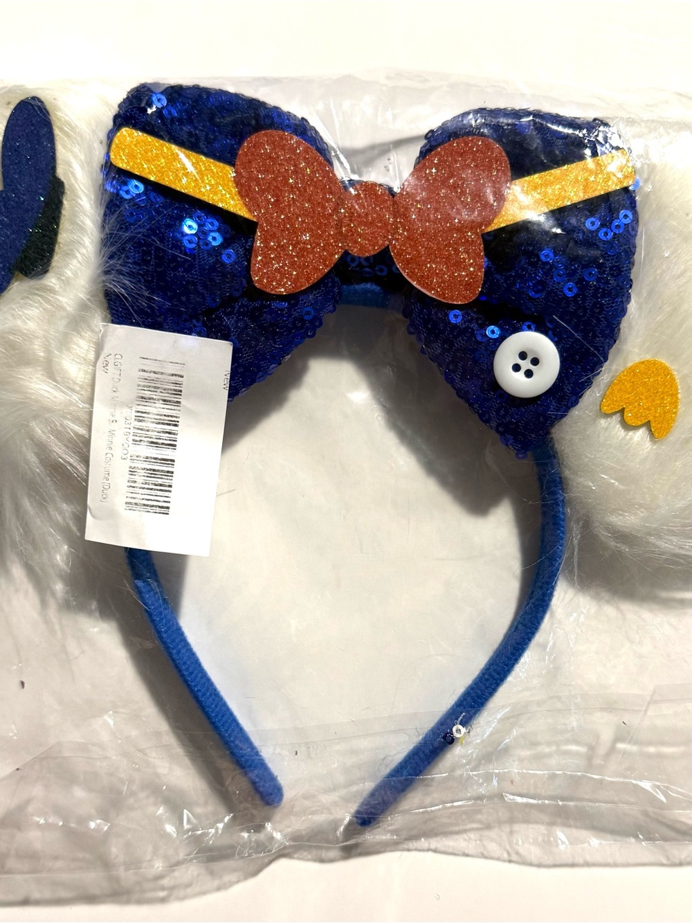 Donald Duck Sequin Blue Bow Kids Headband – Sparkle Costume Accessory